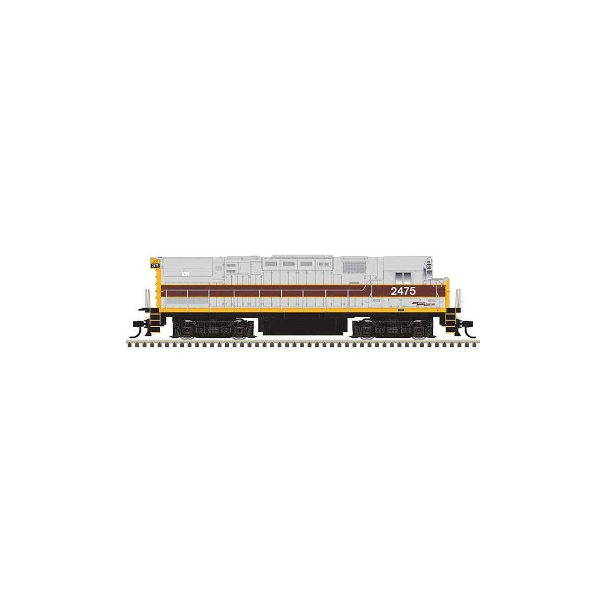 Alco C424 - 2-Rail - Sound and DCC - Premier -- Conrail 2482 (Ex-EL patch, gray, maroon, yellow), O, Atlas O 30138476