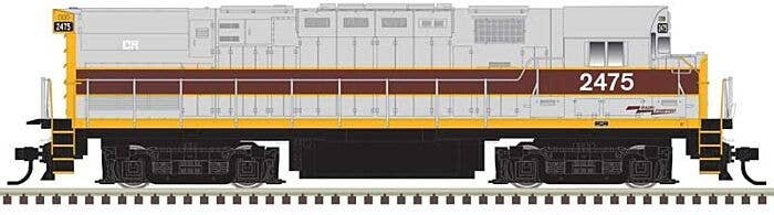 Alco C424 - 2-Rail - Sound and DCC - Premier -- Conrail 2482 (Ex-EL patch, gray, maroon, yellow), O, Atlas O 30138476