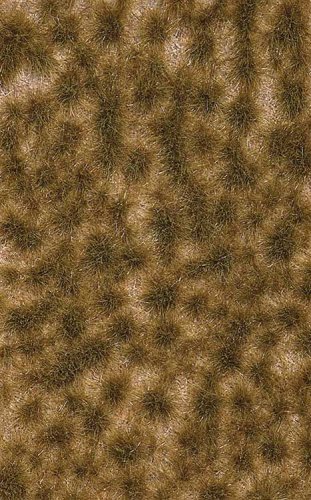 Grass Tuft Sheet -- 2-Color Long Fall Tufts 1/4` .6cm Tall, 5-7/16 x 3-7/16` 13.8 x 8., All Scales, Busch Gmbh & Co Kg 3539