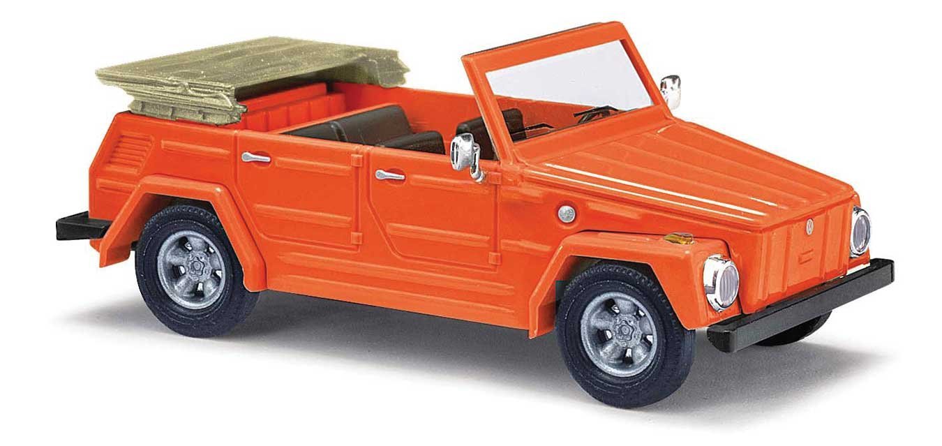 1970 Volkswagen Thing (181 Courier Wagon) - Assembled -- Top Down (orange), HO, Busch Gmbh & Co Kg 52705