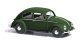 1955 Volkswagen Beetle with Canvas Roof - Assembled -- Green, HO, Busch Gmbh & Co Kg 52990