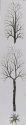 Winter Trees -- 6-1/2′ 16.5cm pkg(4), HO, Busch Gmbh & Co Kg 6158