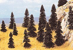 Pine Tree Assortment -- 1-9/16 to 3-1/2′ 4 to 9cm pkg(20), All Scales, Busch Gmbh & Co Kg 6498