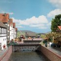 Arched Stone Bridge -- Kit - Largest Possible Construction Size: 23.9 x 4.7 x 11cm, HO, Busch Gmbh & Co Kg 7019