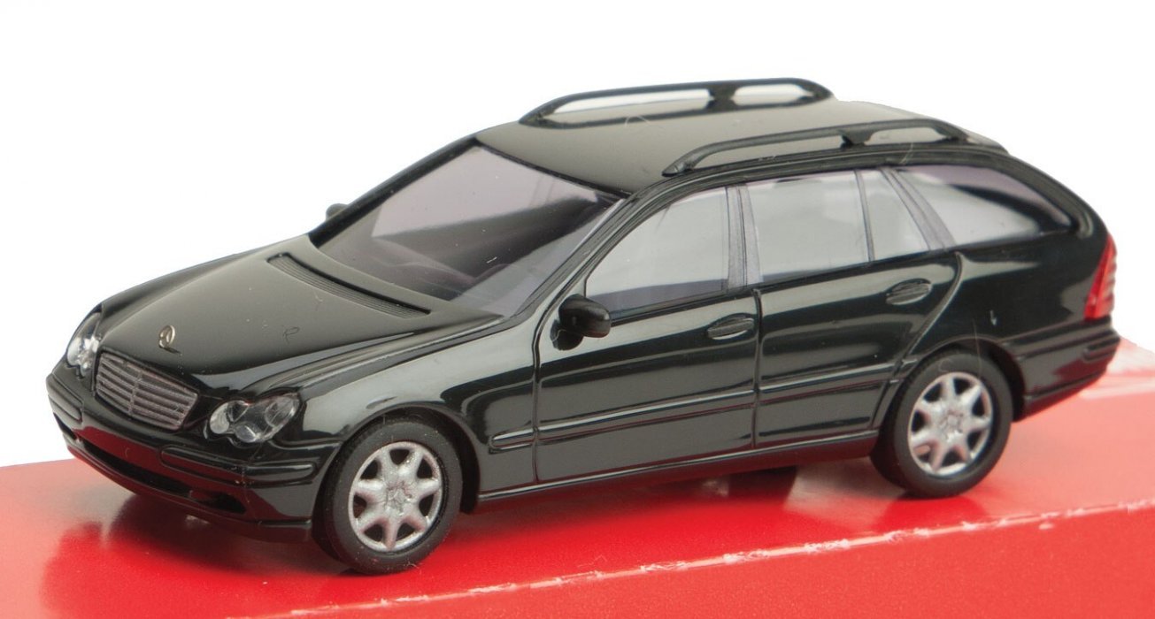 Mercedes-Benz C-Klasse Station Wagon Economy - Assembled -- Black, HO, Busch Gmbh & Co Kg 89136