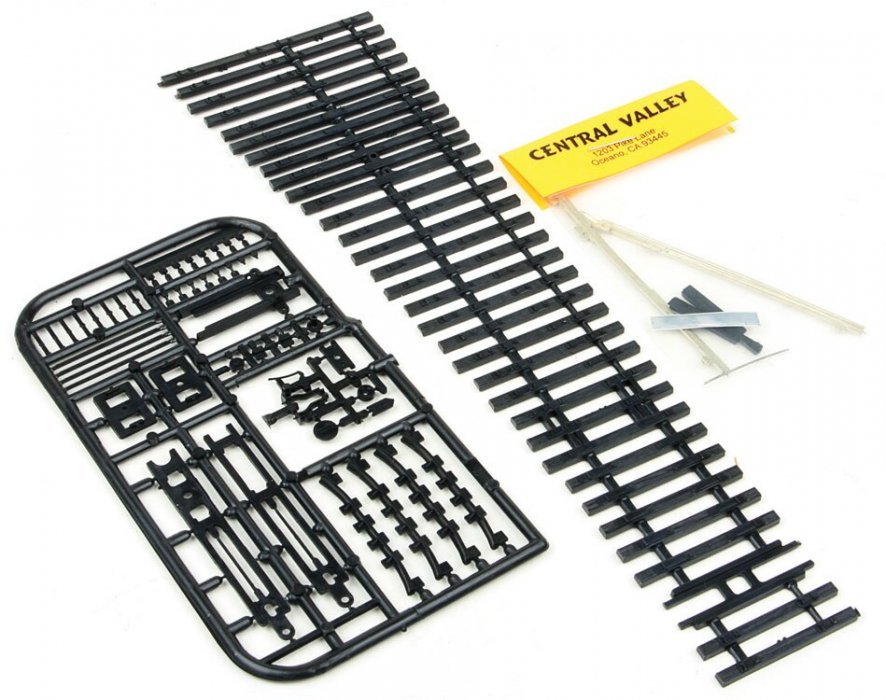 CVT Curvable Switch Kit -- Code 83 5 Left, HO, Central Valley 2581