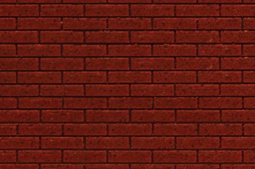 Flexible Dark Red Brick Pavers Sheet pkg(2) -- Medium for HO Scale: 3-3/4 x 12′ 9.5 x , All Scales, Chooch Enterprises 8669