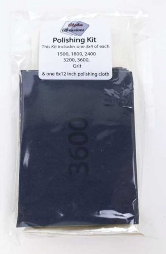 Foam PadsÊPolishing Kit -- 1 Each: 3 x 4′ 1500, 1800, 2400, 3200, 3600 Grit & 6 , All Scales, Profile Accessories Inc. 5051