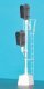 Union Switch & Signal 2-Headed Style D Block Signal - Assembled -- 3-Over-3 Aspect with Snow Shields, HO, Details West 942