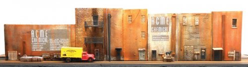 Factory Flat -- Kit - 25 x 1/2′ 63.5 x 1.3cm, HO, Downtown Deco 1056