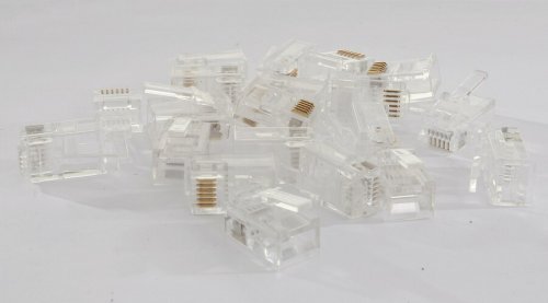 RJ12 Plug 20-Pack, All Scales, Digitrax LNRJ12P20
