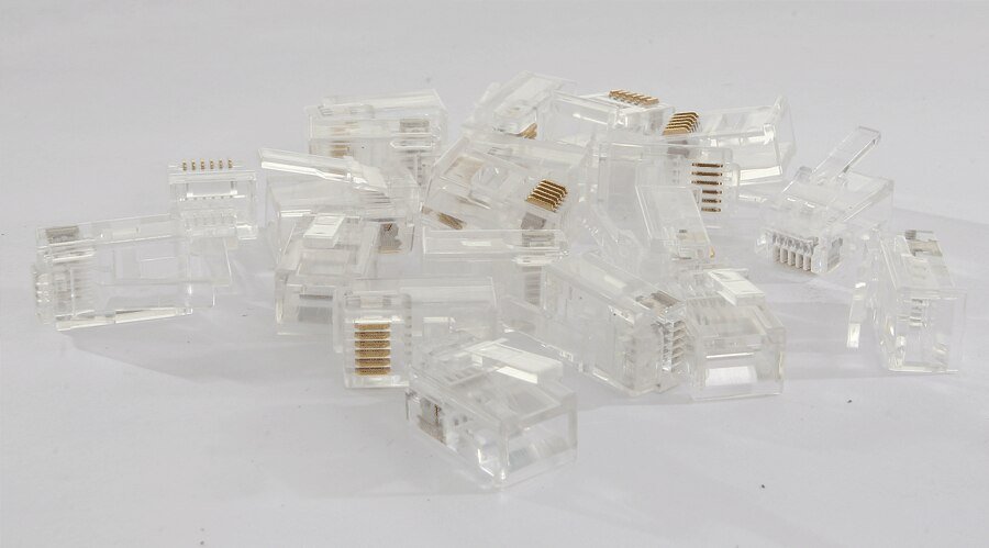 RJ12 Plug 20-Pack, All Scales, Digitrax LNRJ12P20