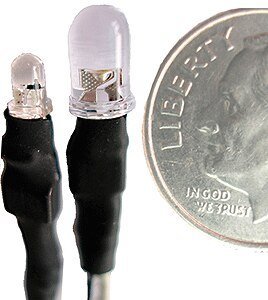 LED 5mm 7-19V Universal AC, DC, DCC pkg(5) -- Cool White, All Scales, Evan Designs U51