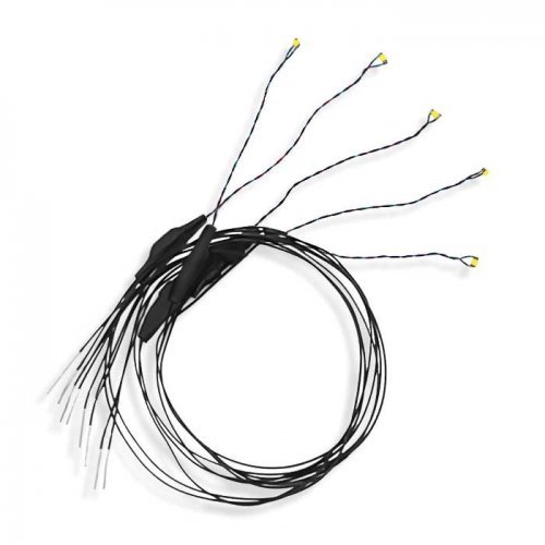Nano Chip LED w/8′ 20.3cm Wire Leads - 7-19V AC or DC pkg(5) -- Orange, All Scales, Evan Designs UN6