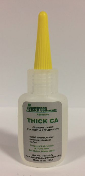 Thick Cyanoacrylate CA Adhesive -- 1/2oz 14.8mL, All Scales, Evergreen Scale Models 63