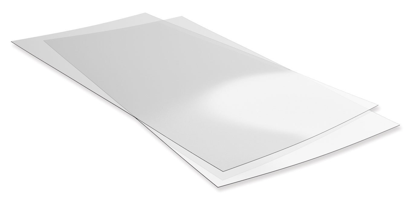 Styrene Sheet Clear - 6 x 12` 15.2 x 30.5cm -- .015` .04cm pkg(2), All Scales, Evergreen Scale Models 9007
