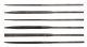 5 1/2′ Long, Cut 2 Needle Files -- 6 Assorted Set, Carded, All Scales, Excel Hobby Blades Corp. 55667