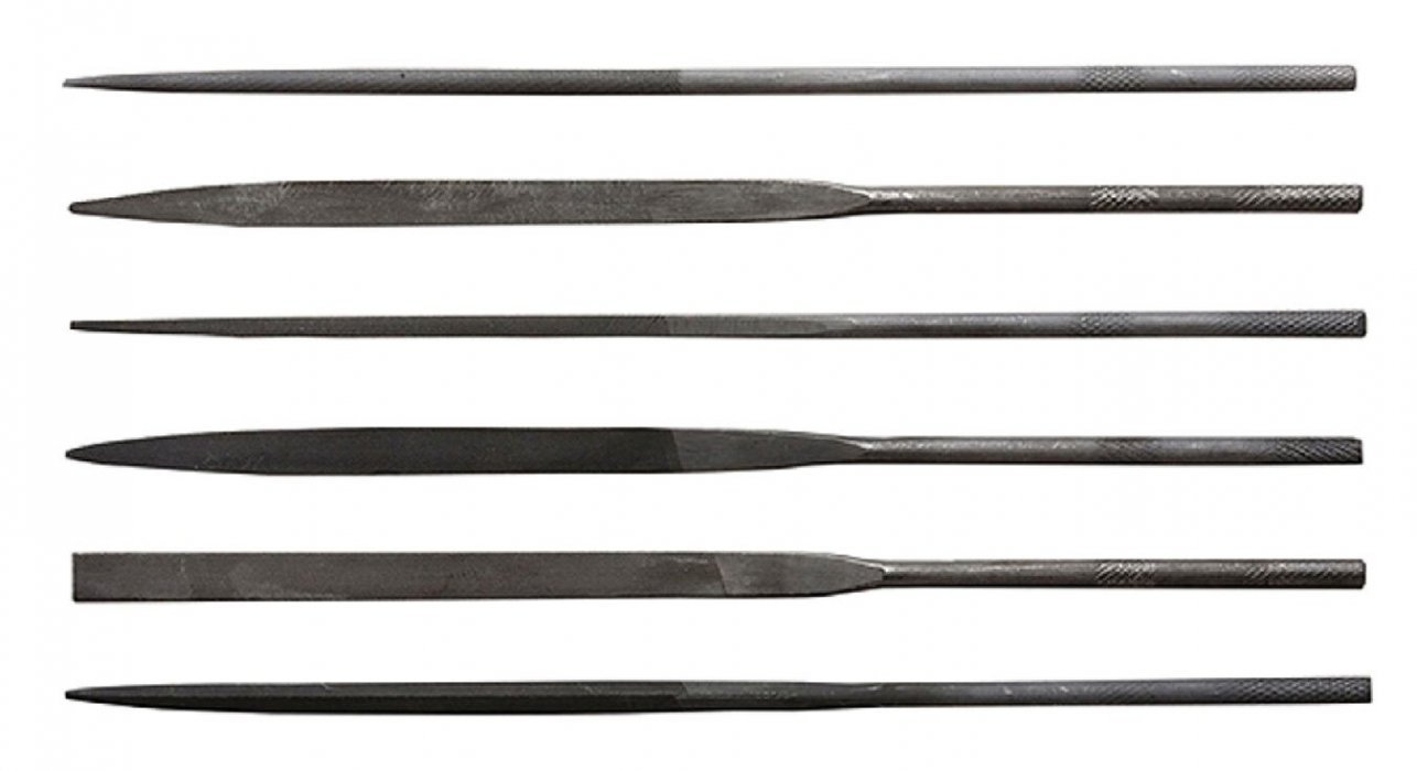 5 1/2′ Long, Cut 2 Needle Files -- 6 Assorted Set, Carded, All Scales, Excel Hobby Blades Corp. 55667