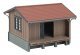 Small Wooden Freight Shed -- Kit - 3-3/16 x 3-3/16 x 2-5/16′ 8.1 x 8.2 x 5.9cm, HO, Faller Gmbh 120099