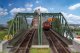 Double-Track Steel Arch Bridge with Abutments -- Kit - 26-1/16 x 6-7/16 x 6′ 66.2 x 16.4 x 15.2cm, HO, Faller Gmbh 120507