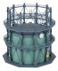Gasometer Gas Storage Tank with Piping -- Kit - 6-5/16 x 6-5/16 x 7-1/16′ 16 x 16 x 18cm, HO, Faller Gmbh 130157