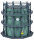 Gasometer Gas Storage Tank with Piping -- Kit - 6-5/16 x 6-5/16 x 7-1/16′ 16 x 16 x 18cm, HO, Faller Gmbh 130157