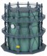 Gasometer Gas Storage Tank with Piping -- Kit - 6-5/16 x 6-5/16 x 7-1/16′ 16 x 16 x 18cm, HO, Faller Gmbh 130157