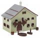 Engadine House -- Kit - 4-15/16 x 3-1/2 x 4-5/8′ 12.5 x 8.8 x 11.7cm, HO, Faller Gmbh 130623