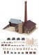 Old Brickworks -- 9-13/16 x 8-13/16 x 13-5/8′ (24.5 x 22 x 34cm), HO, Faller Gmbh 130952