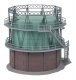 Town Gas Holder/Tank (Boiler) -- Kit - 5-3/8 x 5 x 4-5/8′ 13.7 x 12.5 x 11.7cm, HO, Faller Gmbh 131335