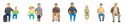 Sitting People -- Set 2 pkg(9), HO, Faller Gmbh 151663