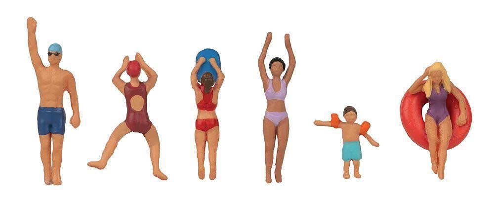 Bathing and Swimming -- pkg(6), HO, Faller Gmbh 151687