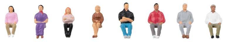 Seated People IV -- pkg(8), HO, Faller Gmbh 151699