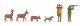 2 Hunters and 4 Deer, HO, Faller Gmbh 151702