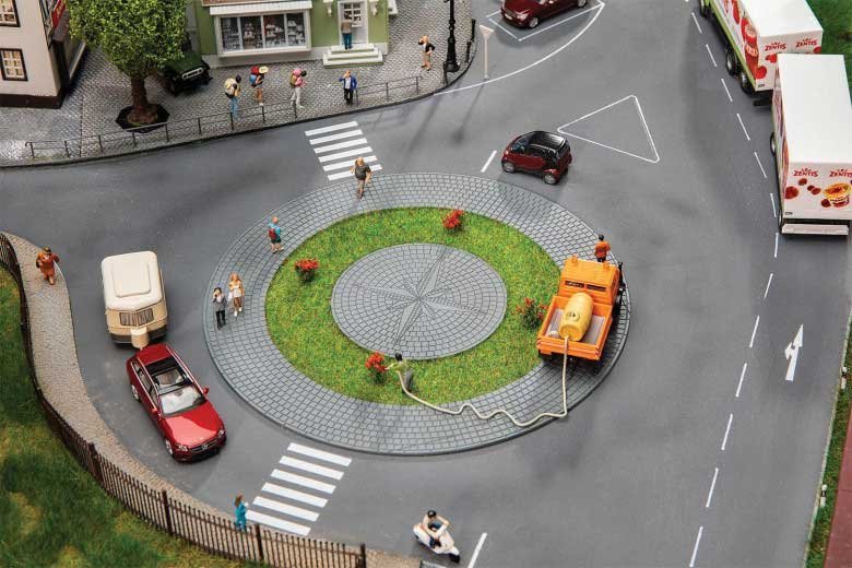 Roundabout and Traffic Island, HO, Faller Gmbh 180278