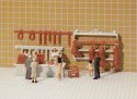 Butcher Shop Interior Decoration Set -- Unpainted, HO, Faller Gmbh 180974