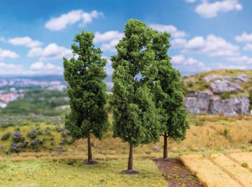 Poplar Trees -- 5-1/8′ 13cm Tall pkg(3), All Scales, Faller Gmbh 181576