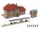 Passendorf Railway Station Set -- Kit - Depot, Signal Tower, Platform, Railway Personnel Figures, HO, Faller Gmbh 190035