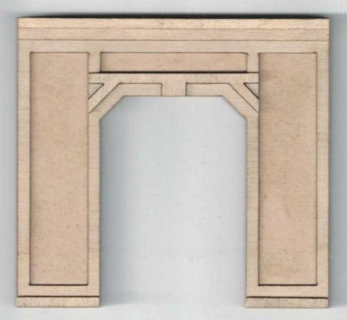 Single-Track Concrete Tunnel Portal - Laser-Cut Wood Kit -- 3 x 2-3/4 x 1/4′, N, GCLaser 9107