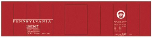 Railroad Decal Set -- Pennsylvania Railroad Class X-29 Boxcar, HO, Tichy Train Group 10011