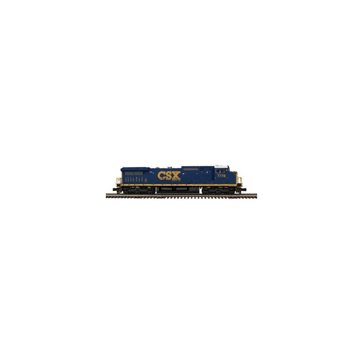 GE Dash 8-40CW - 2-Rail - Sound and DCC - ProtoSound 3.0 - Trainman(TM) -- CSX 7788 (YN3c, blue, yellow, Website Logo), O, Atlas