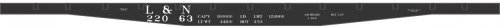 Railroad Decal Set -- Louisville & Nashville 45′ Steel Flatcar (black), HO, Tichy Train Group 10239