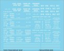 Railroad Decal Set -- Generic 2-Bay Steel Hopper Data (white lettering), N, Tichy Train Group 10387N