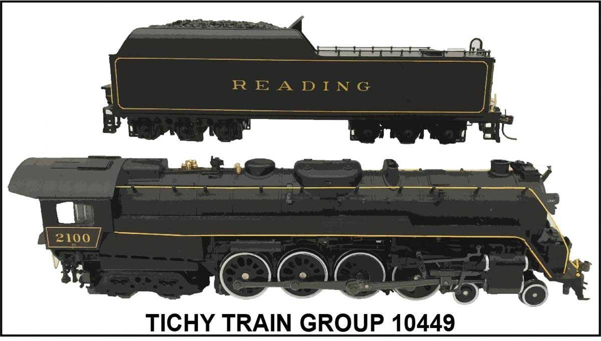 Railroad Decal Set -- Reading T-1 4-8-4 Steam Locomotive, HO, Tichy Train Group 10449