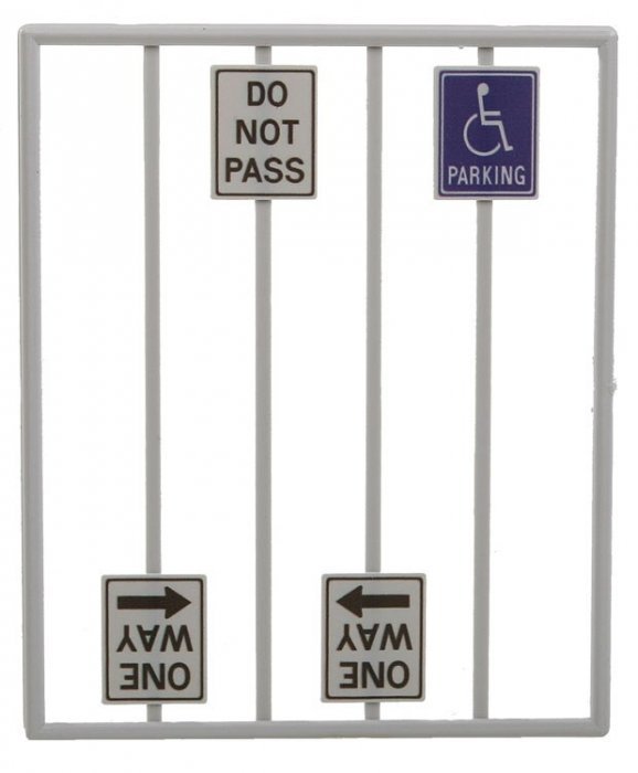 Miscellaneous Road Signs -- pkg(8), O, Tichy Train Group 2068