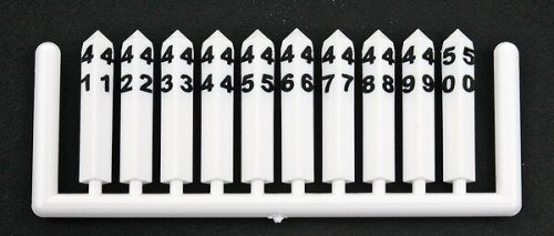 Concrete Milepost Markers 1-50 -- White w/Black Printing pkg(50), HO, Tichy Train Group 8184
