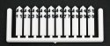 Concrete Milepost Markers 1-50 -- White w/Black Printing pkg(50), HO, Tichy Train Group 8184