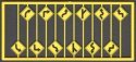 Highway Road Path (Arrow) Warning Signs -- Yellow w/Black Print 12 Pieces, 2 Each of 6 Warnings, HO, Tichy Train Group 8254