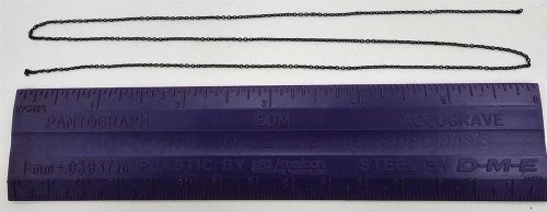 Blackened Brass Chain -- 32 Links Per Inch, 18′ 45.7cm Length, All Scales, Tichy Train Group 8335