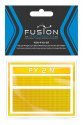 Railroad Freight Car Yellow Reflective Markings Set w/Double Width Stripes, N, FUSION SCALE GRAPHICS 260004